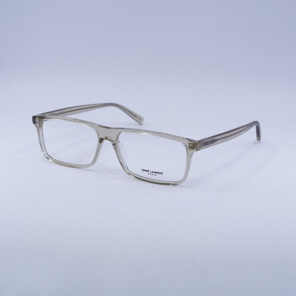 Saint Laurent SL483 006 Eyeglasses Transparent Yellow 58mm Rectangle Frame - Picture 1 of 11
